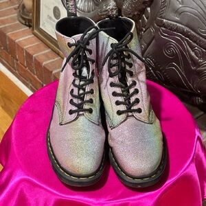 Doc Marten Women's Rainbow Iridescent Boots (1460 Pascal)